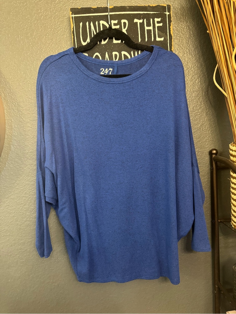 Maurices Soft Blue 24/7 Relaxed Knit Top. XS